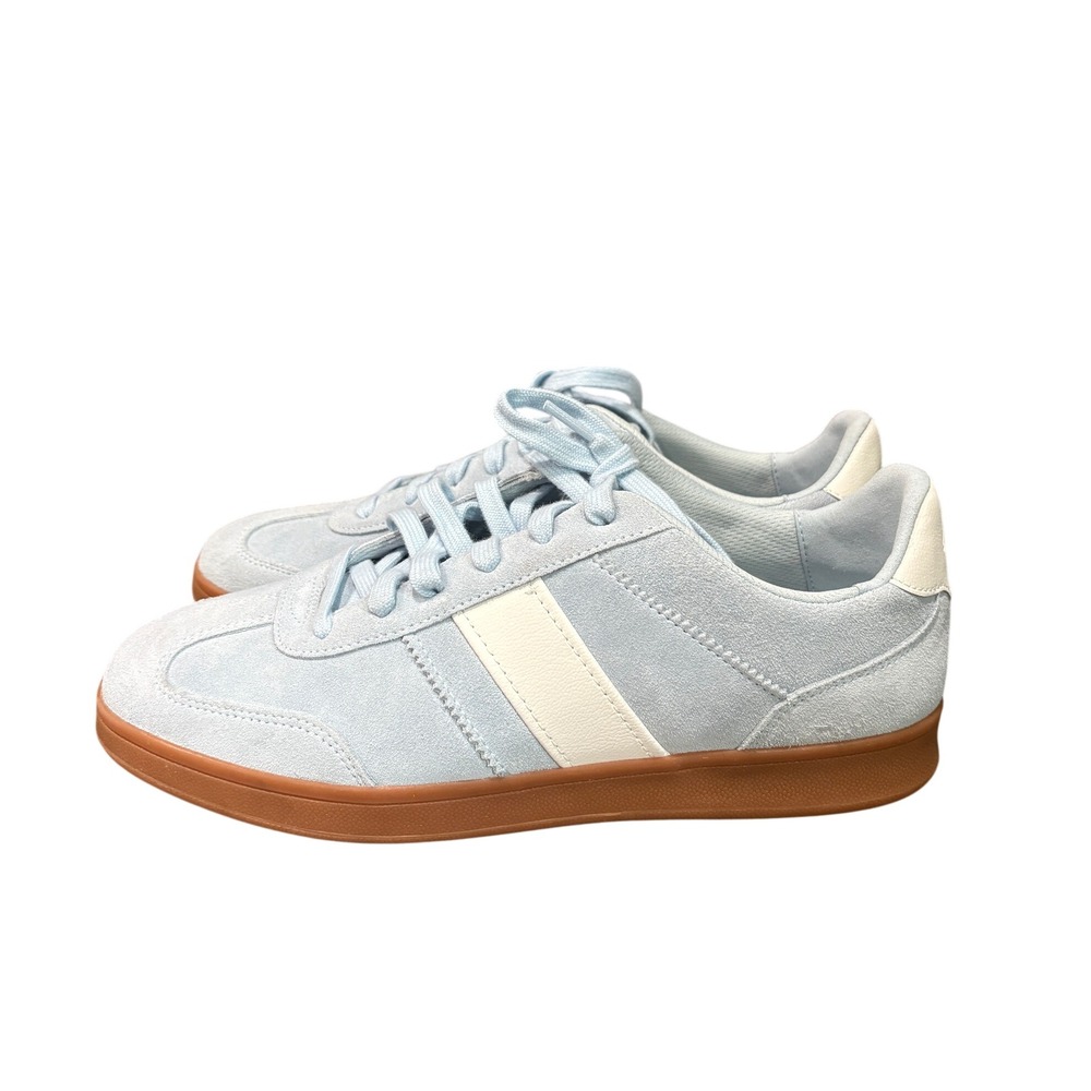Clarks‎ Women's Torhill Speed Suede Sneakers Light Blue Gum Sole Size 10